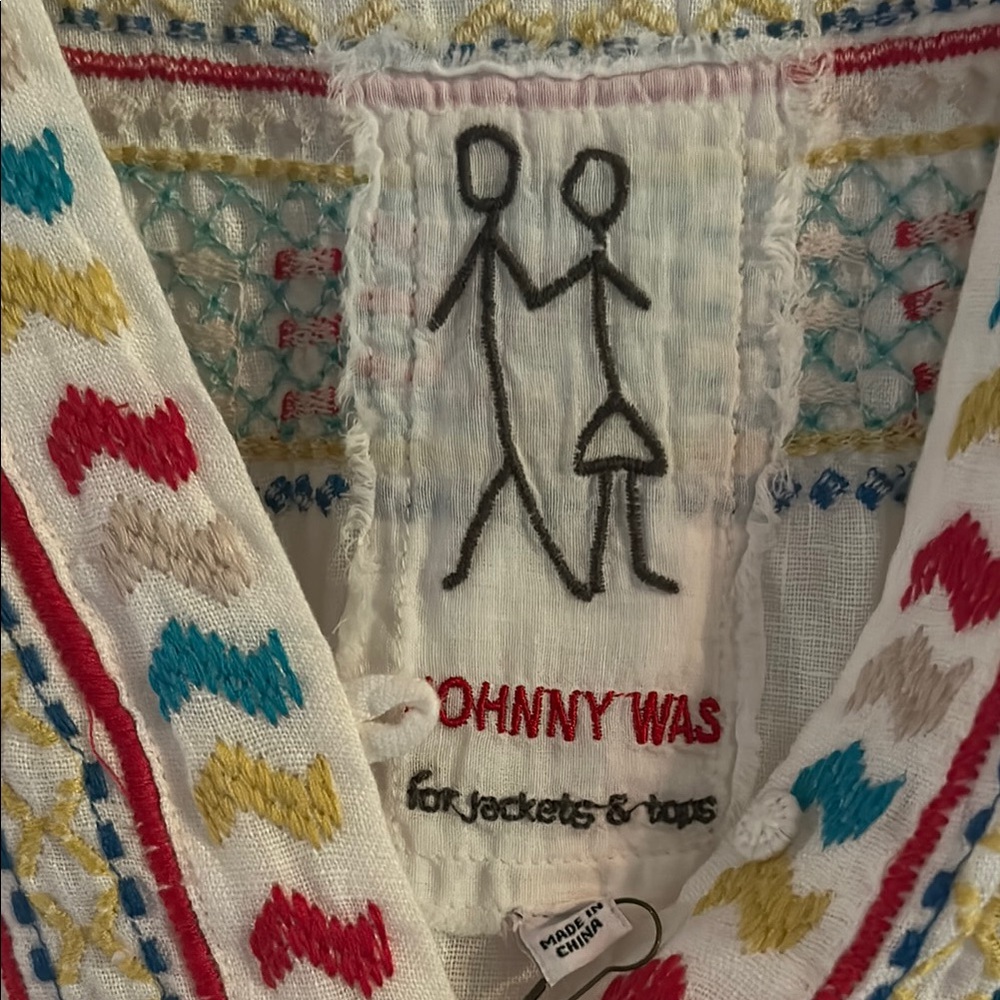 Johnny Was Multicolor Embroidered Top - Picture 3 of 8